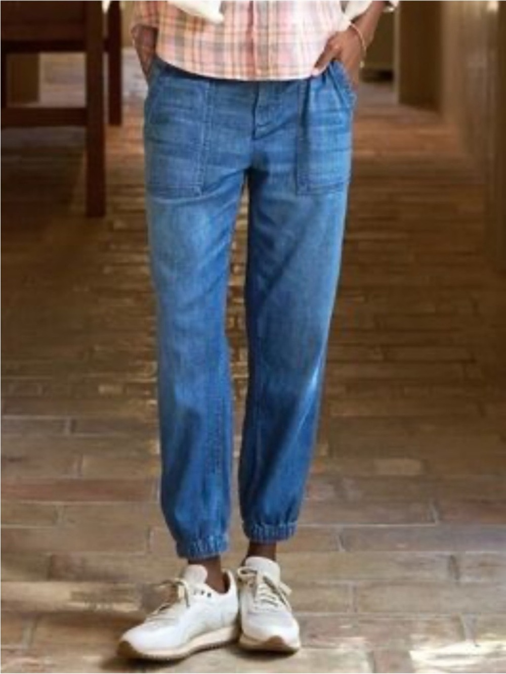 Frank & Eileen Jameson Utility Jogger In 1984 Washed Blue Size 0